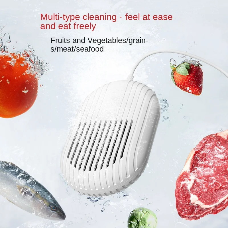 New Food Washing Machine Household Meat, Fruits and Vegetables Wall Mount Desktop Convenient Cleaner Kitchen Cleaning Machine