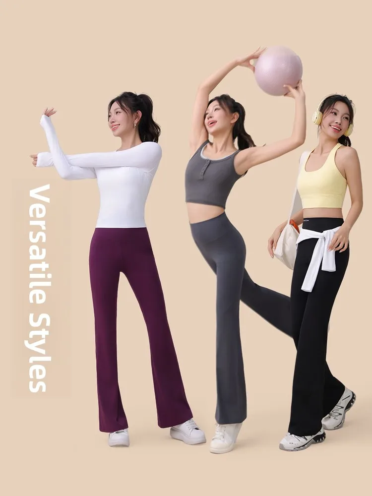 Pantaloni fitn a vita alta Leggings sportivi per il controllo della pancia da donna Pantaloni comodi e leggeri da yoga B Bell Bot