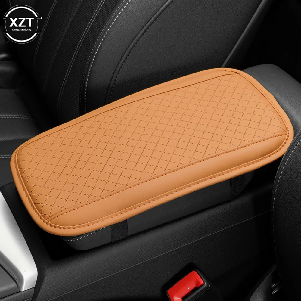 PU Leather Car Armrest Pad Cover Universal Center Console Four seasons universal Auto Seat Box Protection Cushion Hand Supports