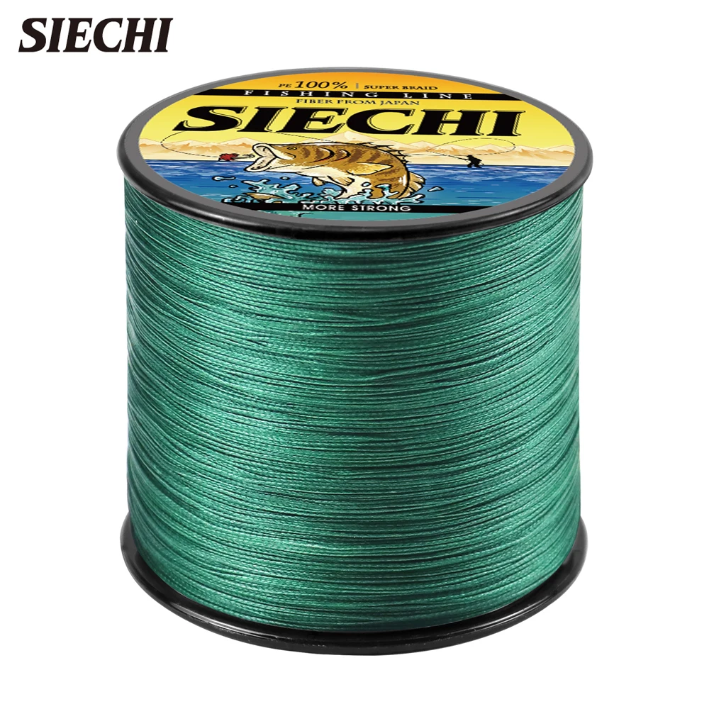 SIECHI X4 Starke 300 M 500 M 1000 M 4 Stränge Geflochtene PE Angelschnur Multifilament Geflecht Draht 12LB 20LB 30LB 43LB 65LB 83LB
