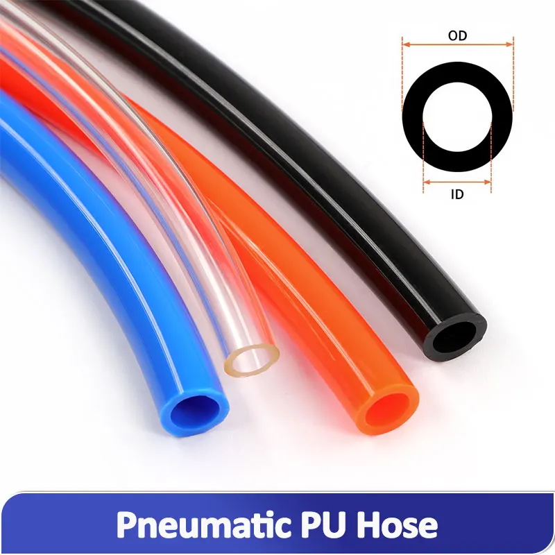Polyurethane PU Tube 6x4/8x5/10x6.5/12x8/14x10/16x12/x18x14/20x16mm Pressure Resistance PU Pneumatic Compressor Pipe Air Hose