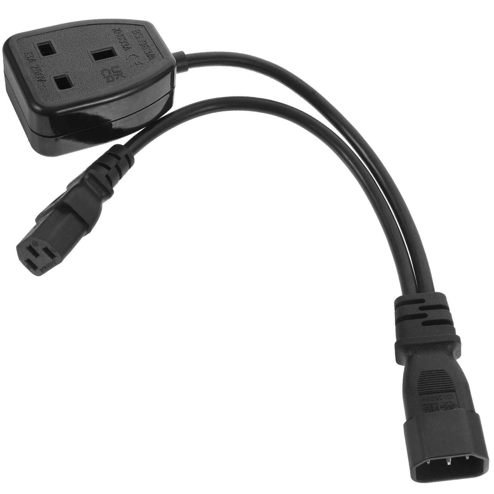 

C14 to C13 Power Supply Extension Cord PVC Material UK Socket Adapter Cable for Computers Monitors Laptops Safe Design Low