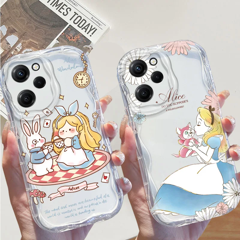 Alice in Wonderland Cream Phone Case For OPPO Find X3 Reno 11 8 7 6 5 4 Pro Lite F Z T A5 9 15S 2018 2020 Funda Soft Shell Cover