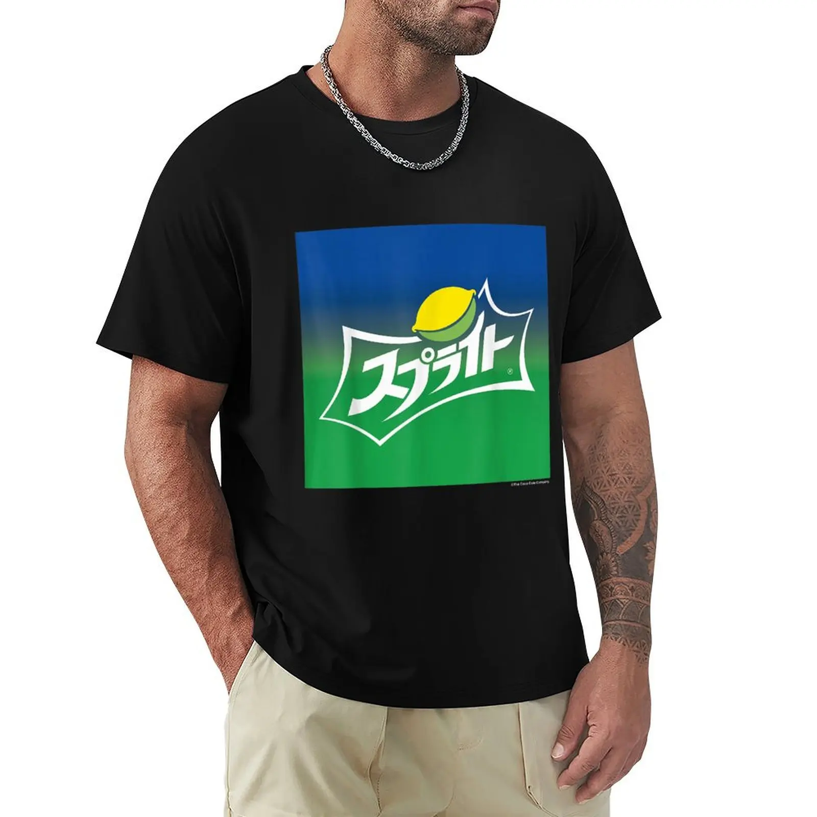 

CocaCola Kanji Sprite Japanese T-Shirt shirts graphic tees summer 2025 men t shirts