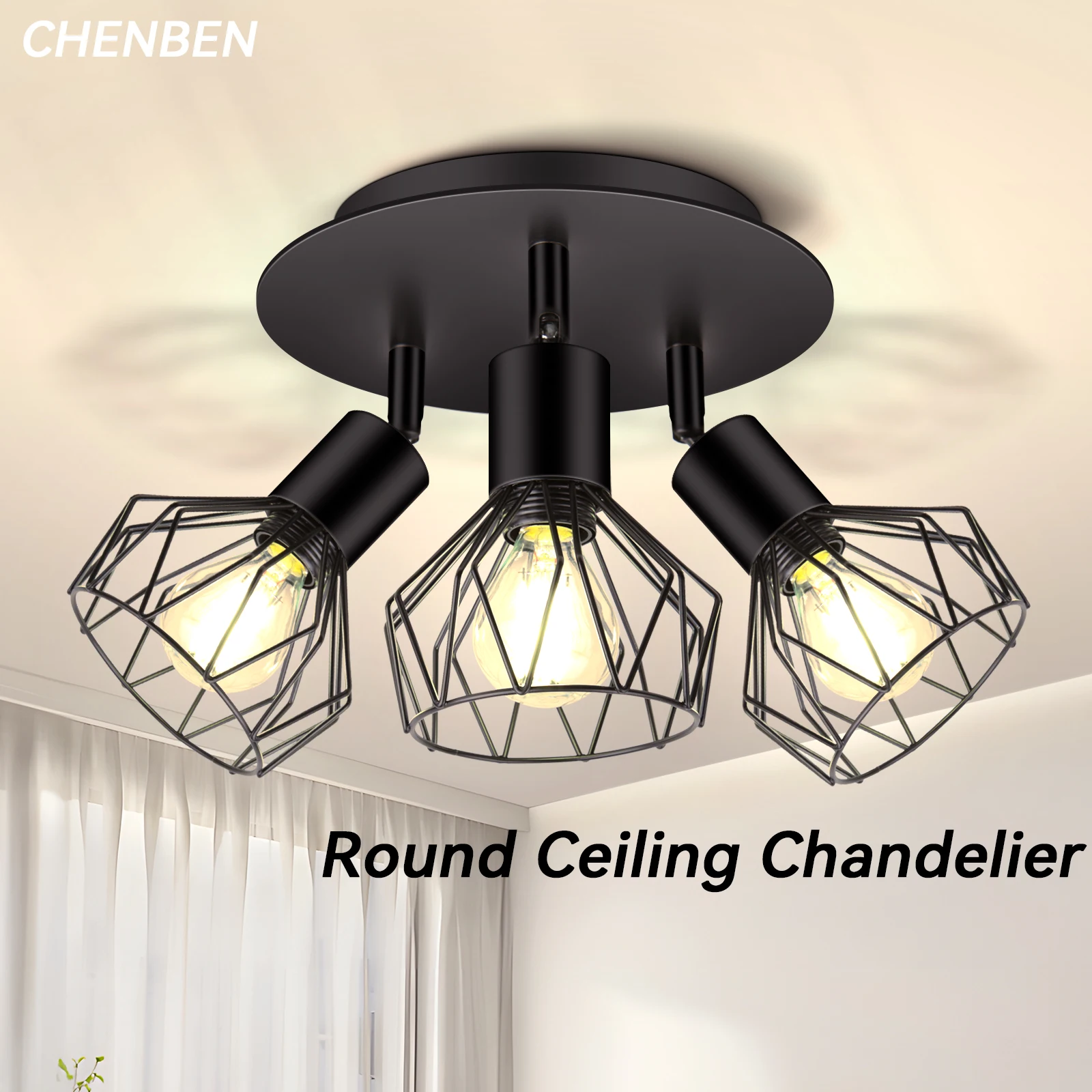 Replaceable E14 Bulb Pendant Lights LED Home Kitchen Dinning Room Modern Ceiling Lamp Indoor Decor Elegant Ceiling Chandelier