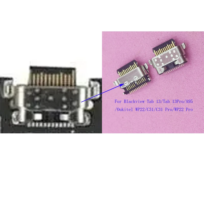 5-50 Stück Ladeanschluss USB Typ-C Stecker für Oukitel C31Pro WP22Pro WP22 C31 Pro Blackview Tab 13 13Pro A95