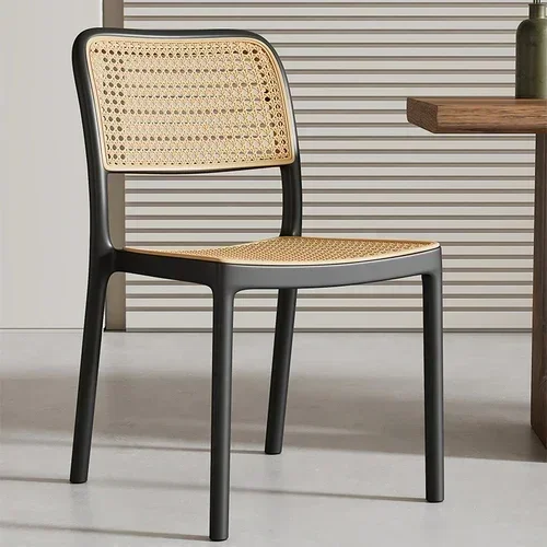 

Rattan Plastic Design Dining Chairs Modern Restaurant Ergonomic Dining Chairs Kitchen Living Room Balcony Home Furniture