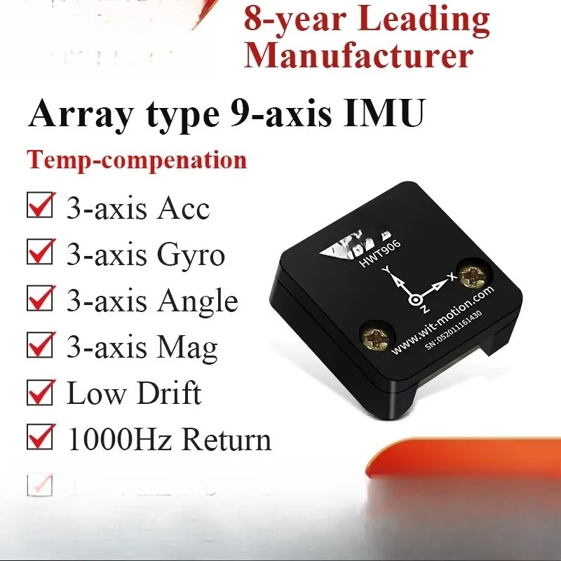 High-Precision Inclinometer HWT906 1000Hz Accelerometer+Digital Compass+Gyro,with Temperaturer Compensation