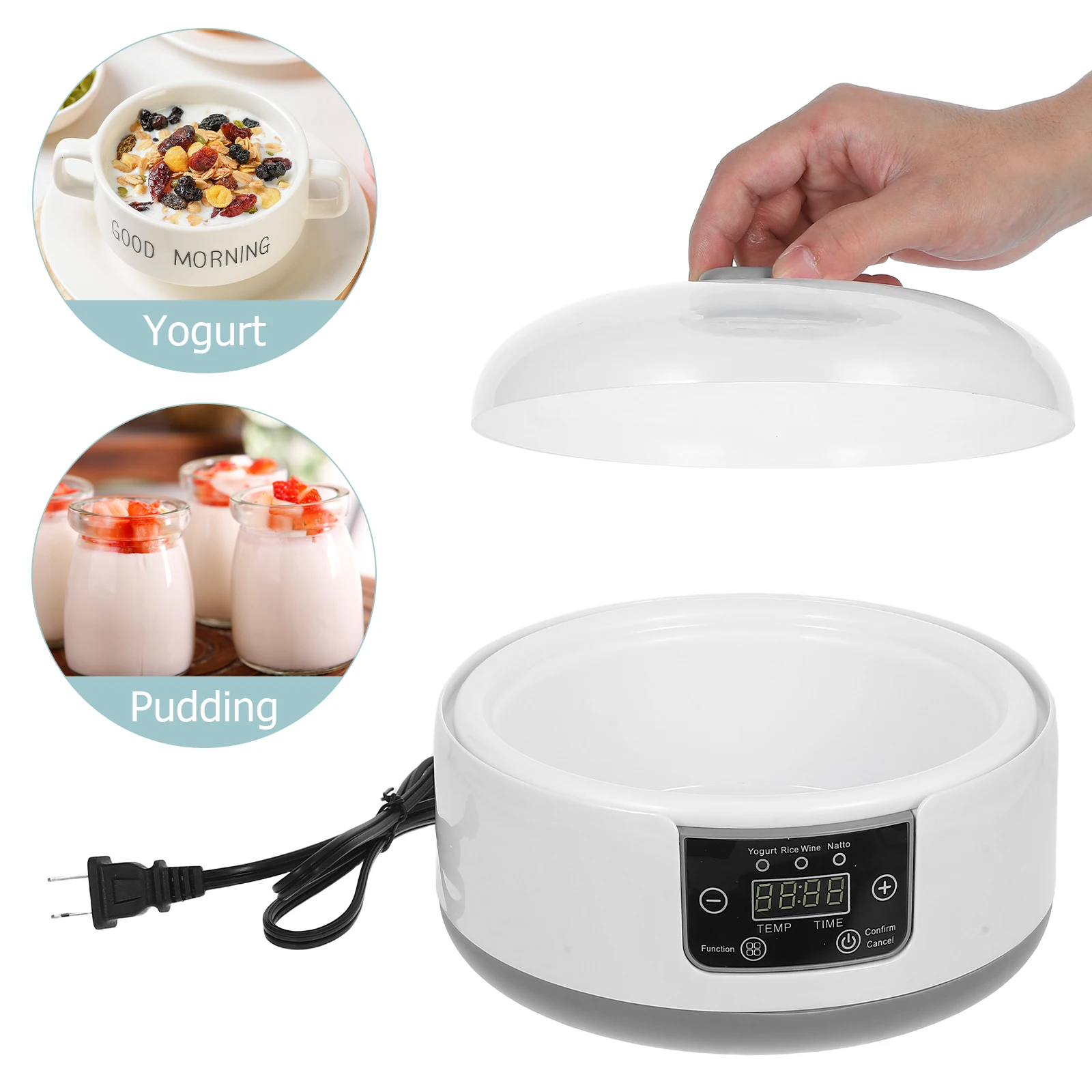 

1.2L Automatic Digital Yogurt Maker Temperature Control LCD Display Timer Home Kitchen Appliance Automatic Yoghurt Machine