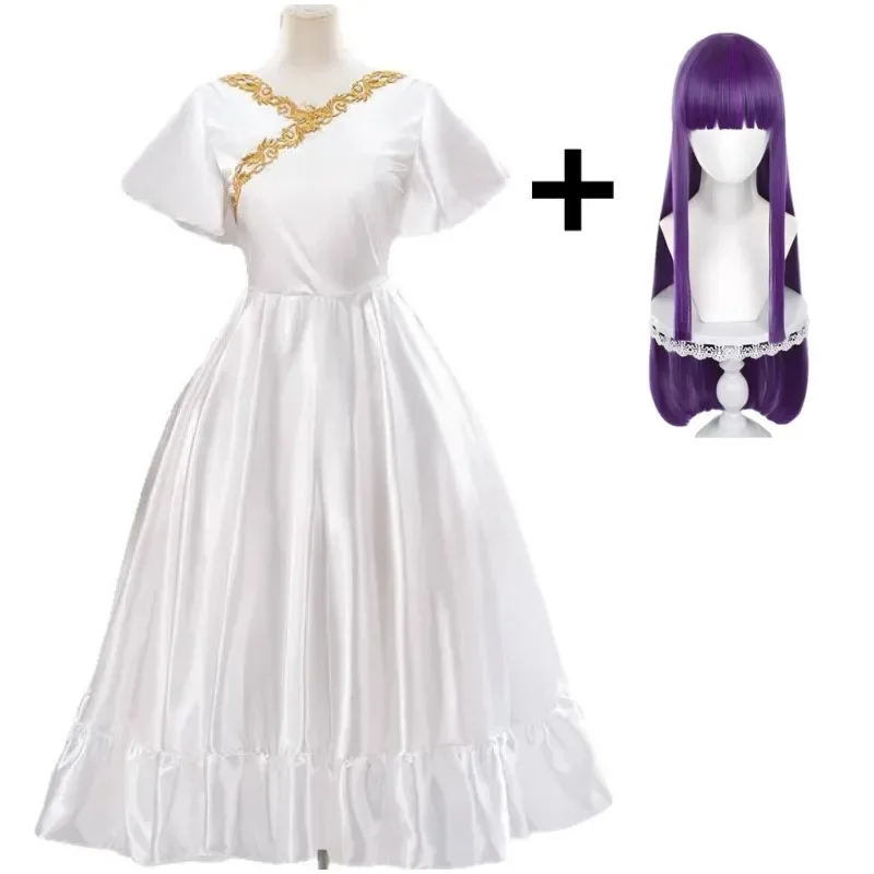 anime-frieren-au-dela-de-la-fin-du-voyage-costume-de-cosplay-samambaia-robe-de-soiree-blanche-et-couvre-chef-de-perruque-violette