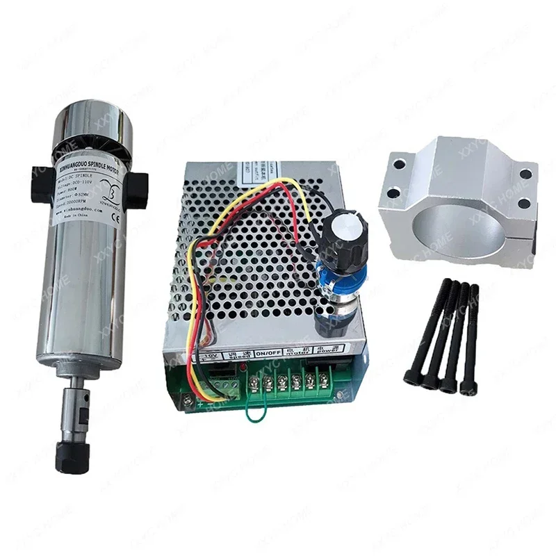 Air cooled 0.8kw DC110V 20000RPM CNC spindleMotor Kit ER16/ chuck 800W Spindle Motor + Power Supply speed governor For Engraving