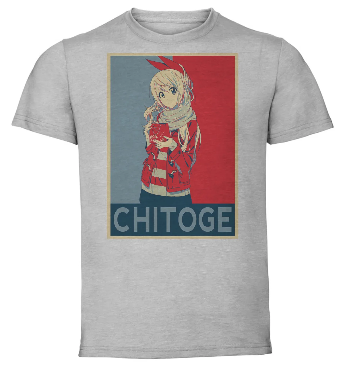 T-Shirt Unisex Grey Propaganda Nisekoi Chitoge Kirisaki Variant 3