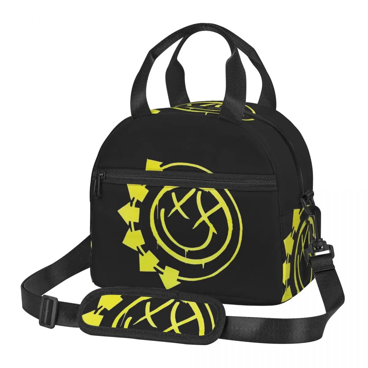 Blink 182 Punk Smile Lunch Bags Insulated Bento Box Resuable Lunch Tote Picnic Bags Cooler Bag for Woman School