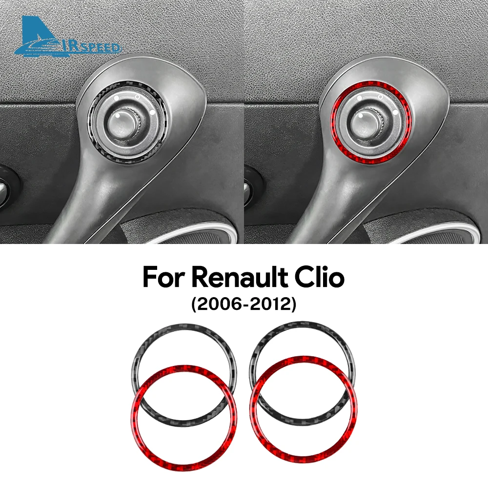 Real Soft Carbon Fiber Sticker For Renault Clio 2006 2007 2008 2009 2010 2011 2012 Car Front Door Handle Sticker Accessories