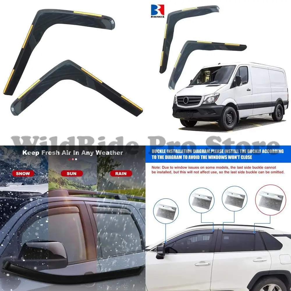 

1 set Mercedes Sprinter 2018+ Rain Deflectors Window Wind Deflector