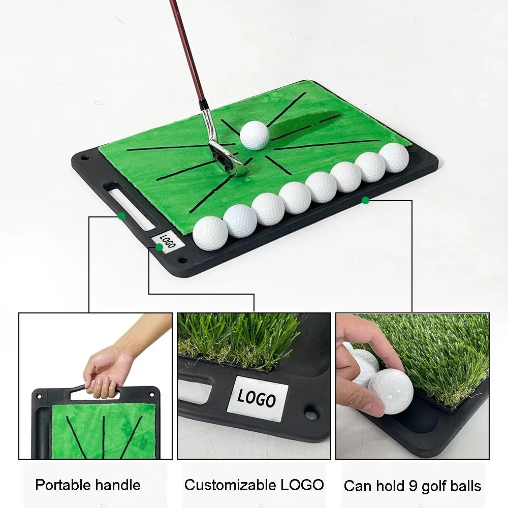 مبيعات ساخنة لـ 4 في 1 حصيرة ضرب مطاطية للجولف متعددة الوظائف قابلة للاستبدال للكشف عن التأرجح #6