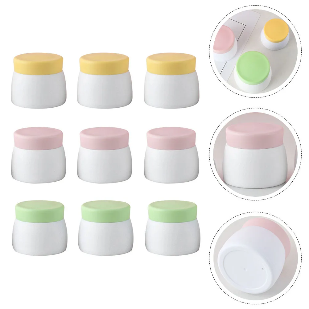 

9Pcs Empty Cream Jars Lightweight Portable Storage Containers Travel Dispensing Cream Cases Leakproof