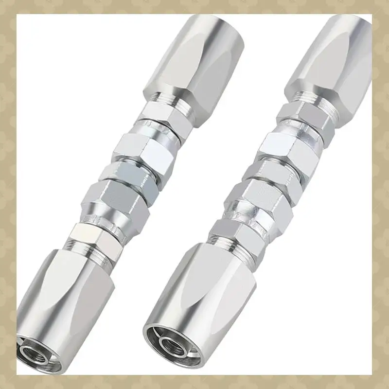 

AB45 2Pcs Hydraulic Hose Repair Kit, Reusable, 2-Wire Reusable Hydraulic Repair Fitting