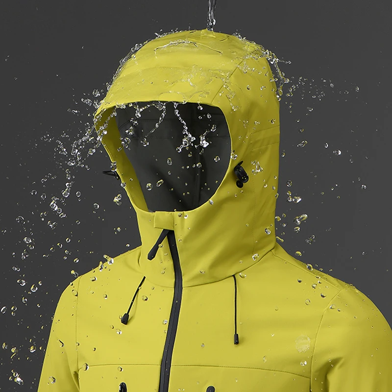 LNGXO Women's Men's Waterproof Jacket Hiking Camping Trekking Windbreaker Outdoor Sporty Rain Coat Hooded Climbing Clothes view 2