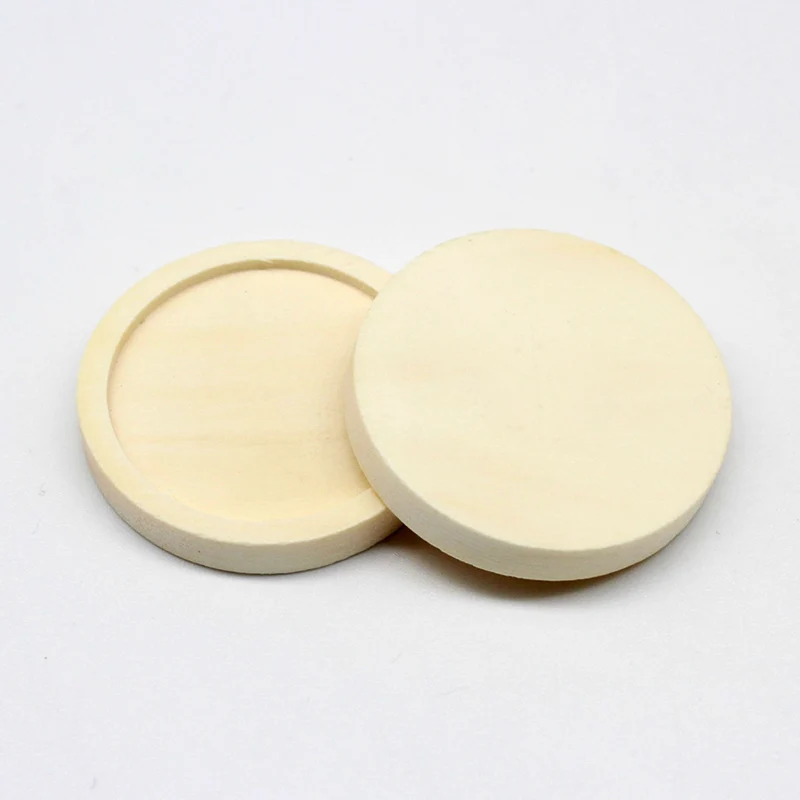 REGELIN 10pcs  wood cabochon base 12/15/20/25/30mm dia blank wooden pendant trays diy jewelry accessories for necklace making