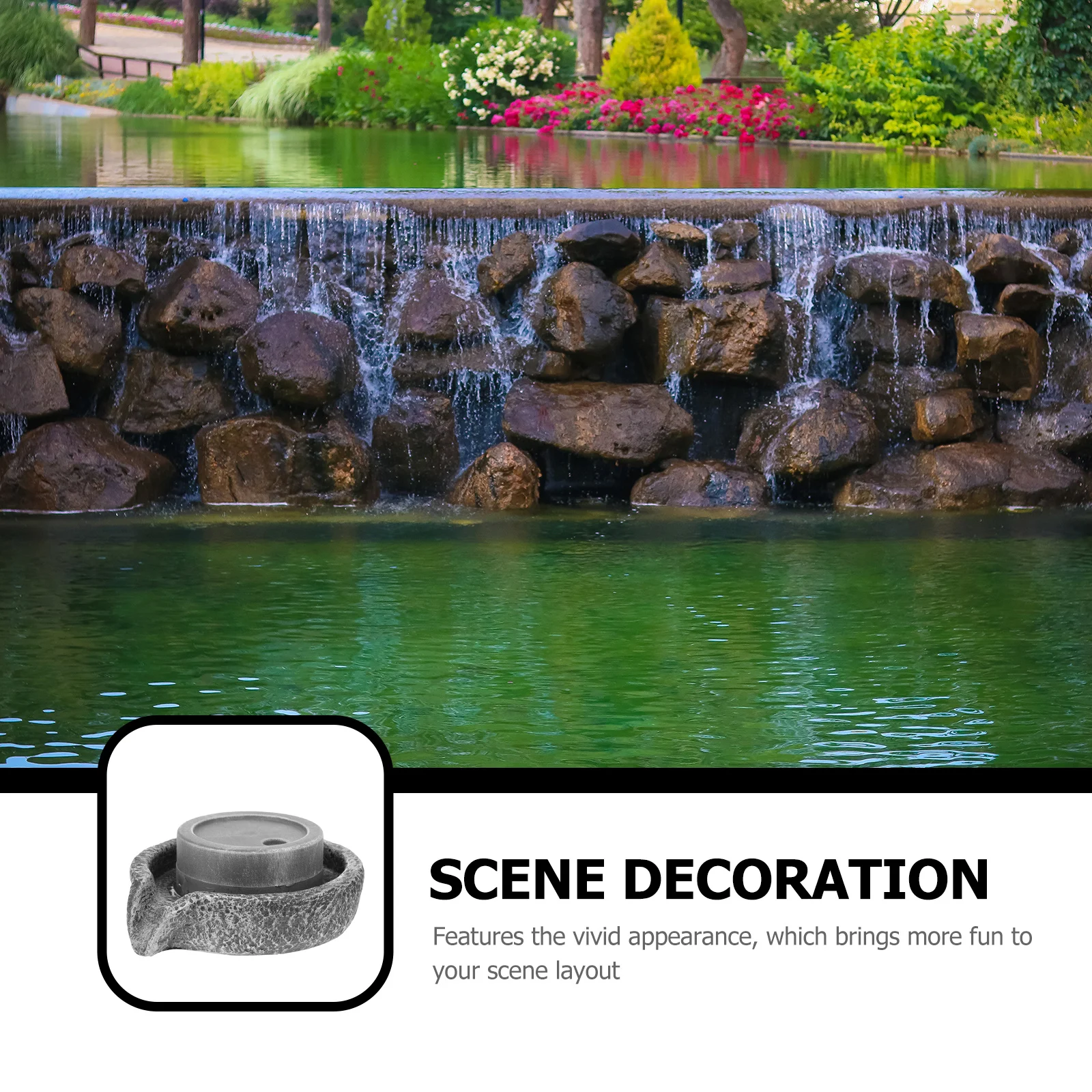

1Set Simulation Stone Mill Mini Water Mill Ornament Compact Durable Scene Layout Decoration DIY Landscape Resin Accessory