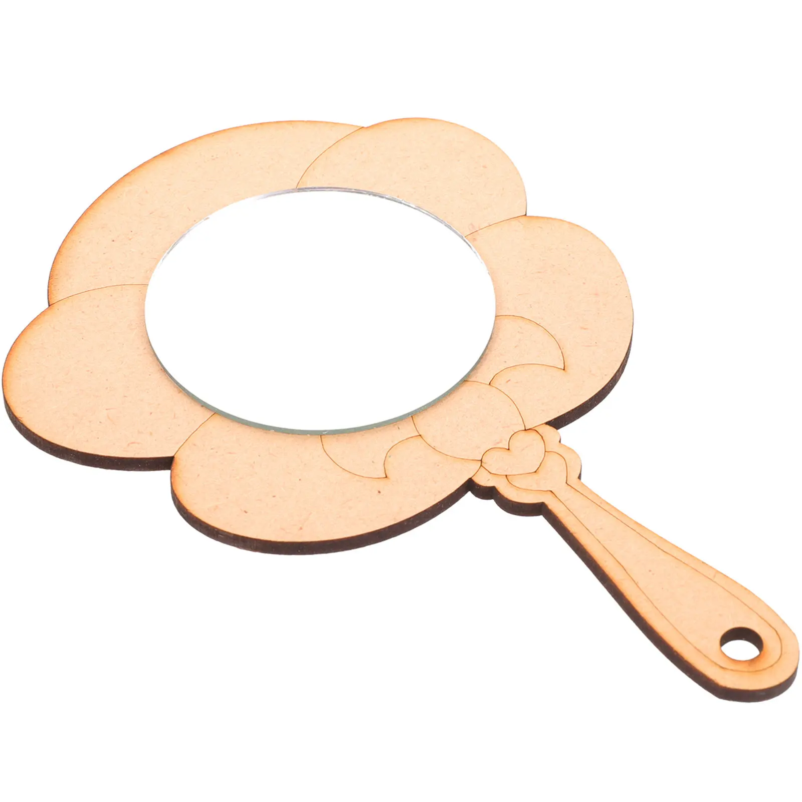 

2 шт. неокрашенных деревянных мини-зеркал для детей, набор для рукоделия, заготовки для декора бусинами, глиной, пенопластом, высококачественная работа