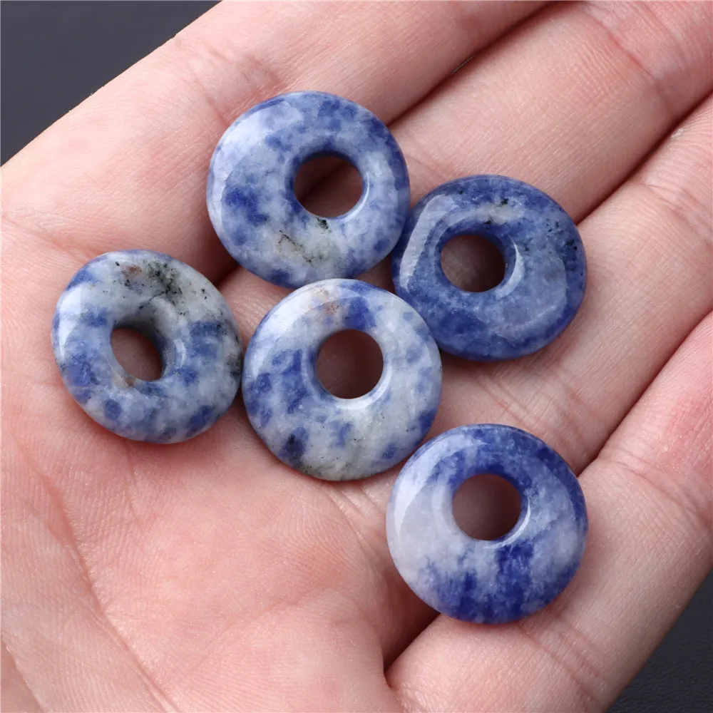 Natural Stone Beads Blue-vein Jaspers Sodalite Round Rondelle Loose Spacer Bead For Beadworke Diy Bracelet Necklace Handmade