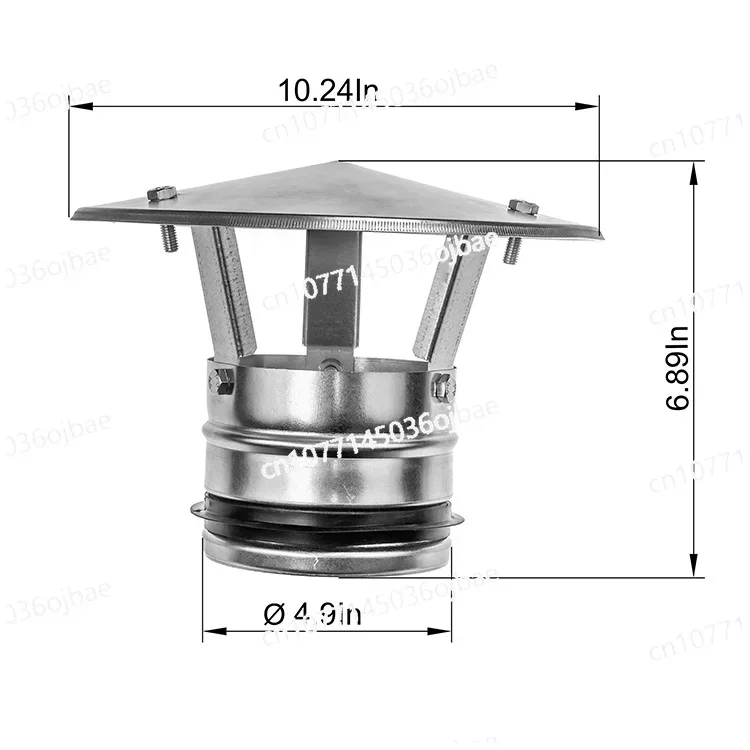 Design Adjustable Straight Cut Edge Durable Carbon Steel Chimney Cover with Modern Mech Functionality