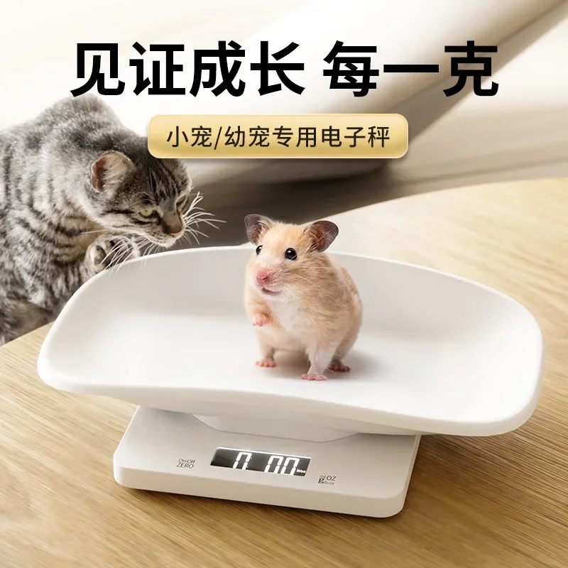 Digital Pet Scale Multi-Function LCD Scale Digital Weight with Tray Measure Accurately Perfect for Puppy/Kitten/Hamster/Hedgehog