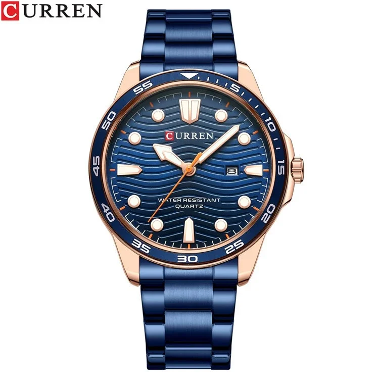 Curren 8164 Fabrik uhr Männer braun Kalender Sport Militär männliche Uhr Top Marke Luxus Original Pu Lederband Armbanduhr