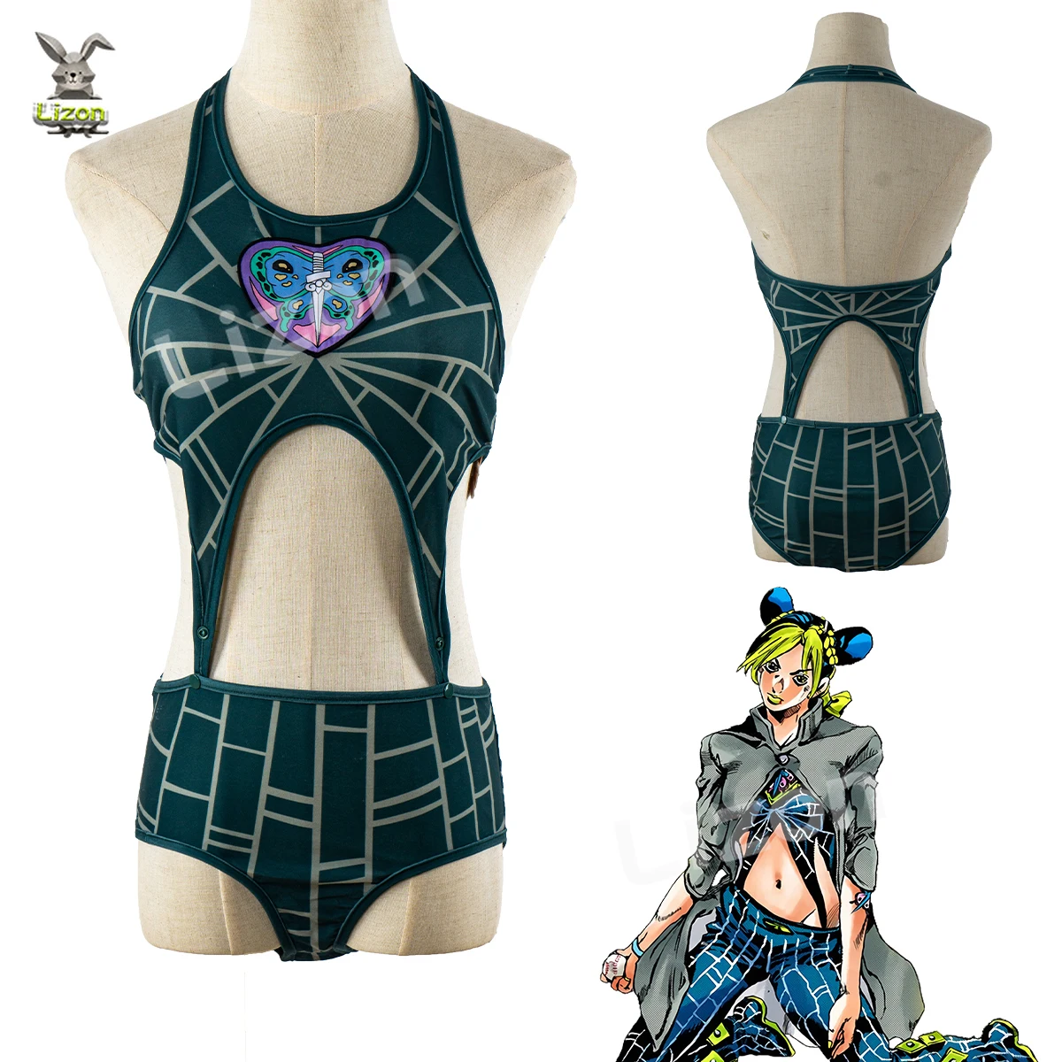 Jolyne Cosplay Anime Jojo Bizarre Adventure Stone Ocean Costume Jolyne Cujoh Kujo Cosplay Swimsuit Women Sexy Bodysuit