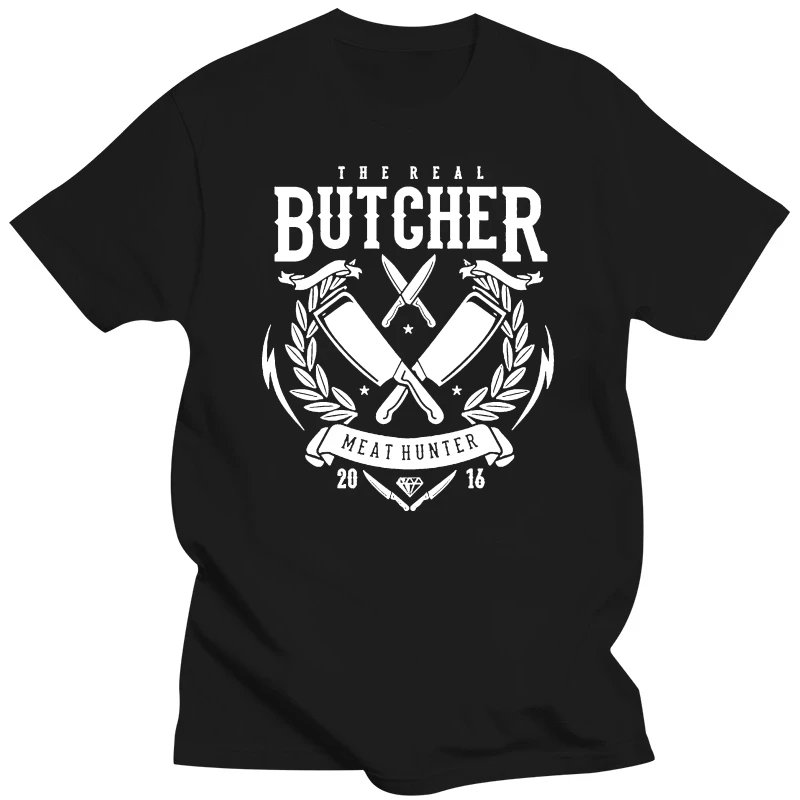 Mens Brand T Shirt Cotton Men Short Sleeve Tee Shirts The real butcher meat hunter modern textile idea printed T-shirt