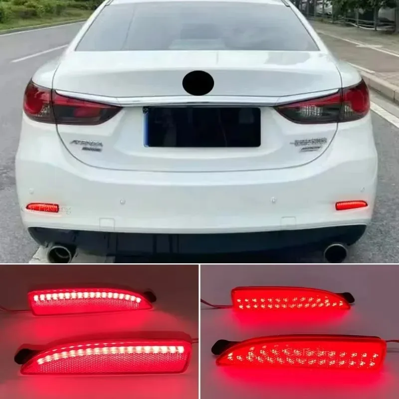 

2pcs Red Lens Cover Tail Stop Brake Light Lamps for Popular Rear Bumper Reflector for 2 3