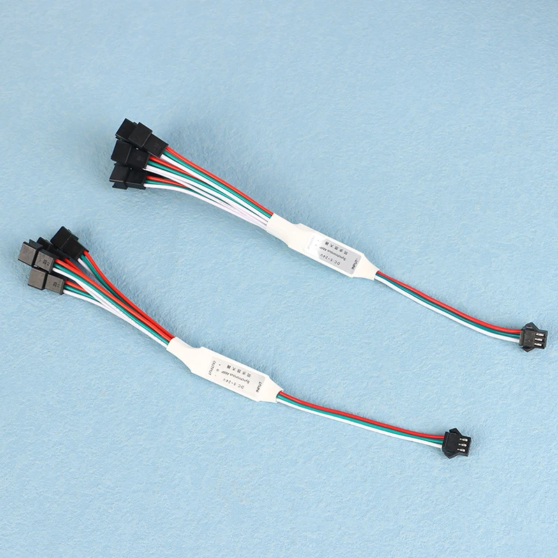 ミニttl信号増幅器,ws2811,ws2812b,3ピン,アドレス指定可能なrgb,LEDストリップ,ストリングモジュール,1〜4, 8,dc 5-24v