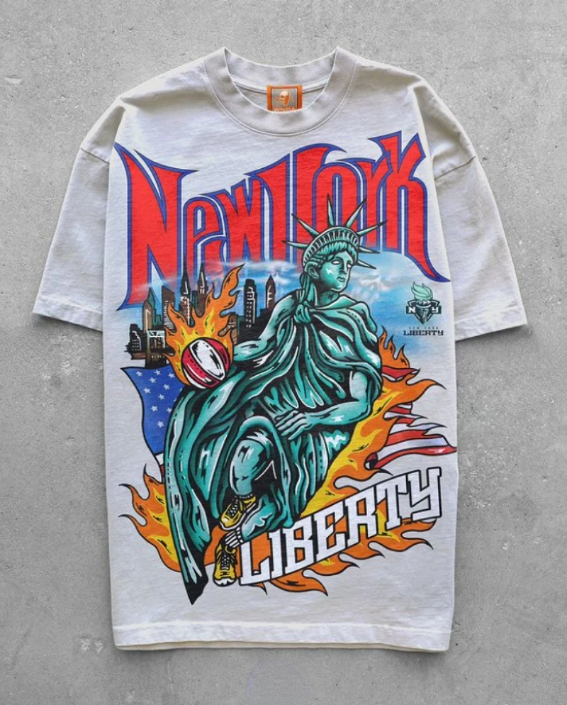 Cotton Thickened T Shirt Men Women Diablo Reaper Series Printing Ins Burst Models Short Sleeves Retro New Loose Casual T Shirt