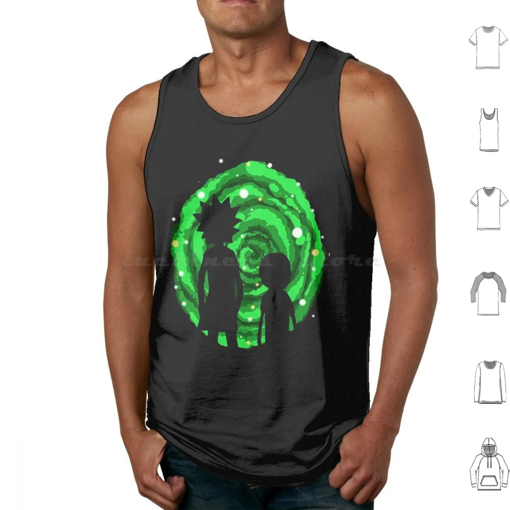 Goodess Tank Tops Vest Sleeveless Cartoon Portal Gun Space Memes Cool C 137 Pickle Meeseeks Science