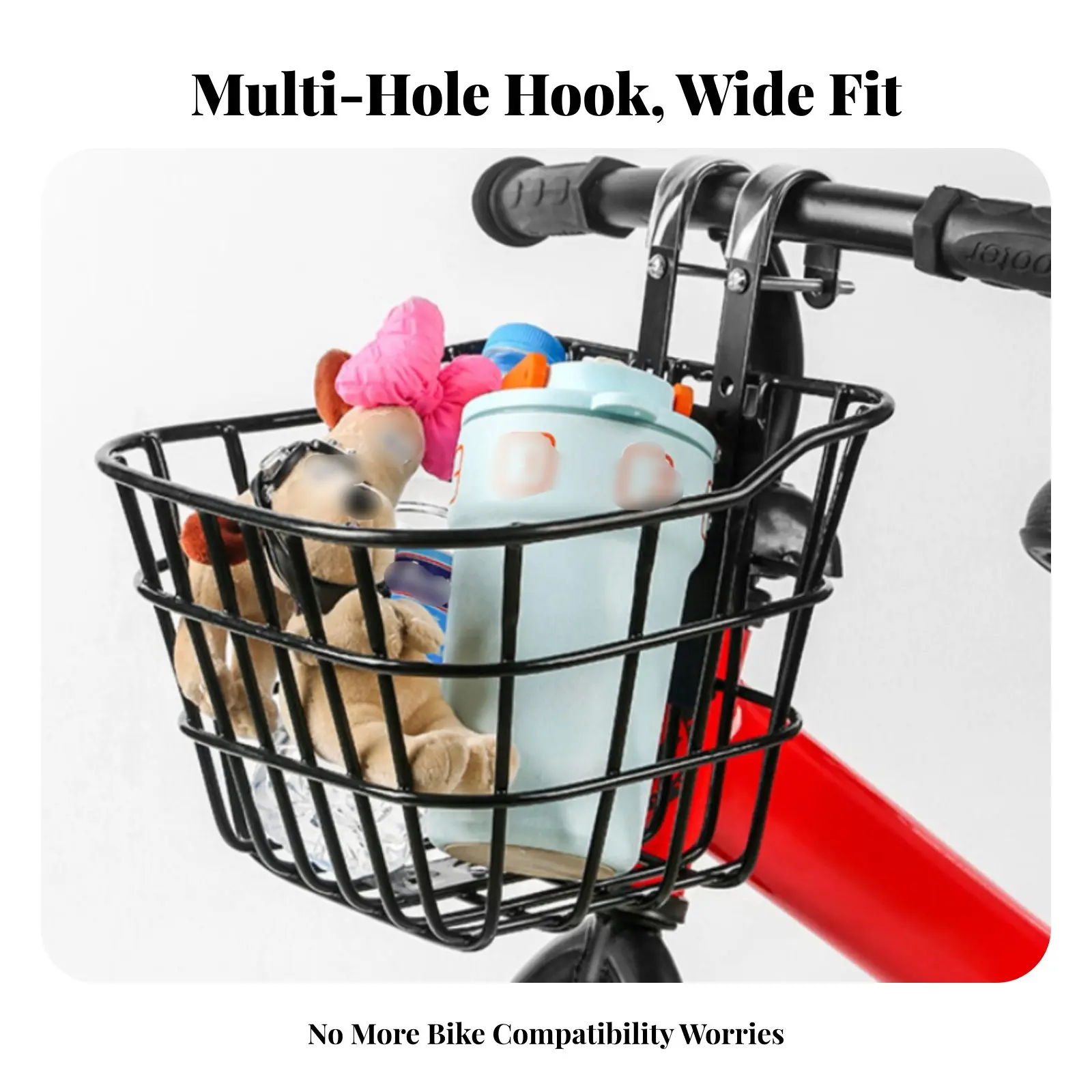 

Детская корзина для велосипеда: прочная, с высокой грузоподъемностью, на руль, большая вместимость, износостойкие крепления