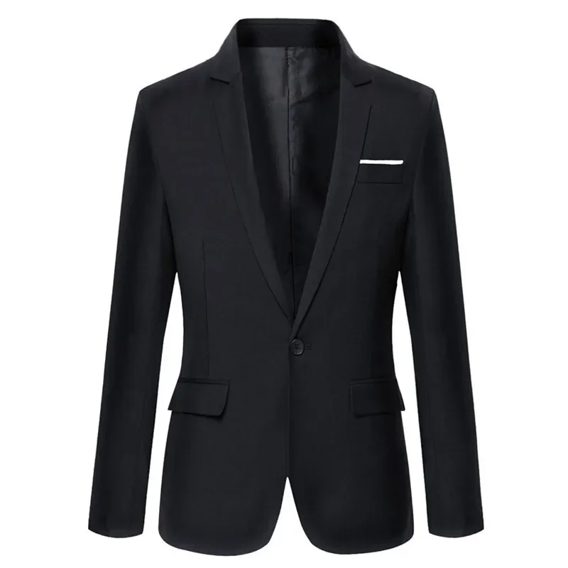 Blue Men Blazers Work Office 2024 Men Tuxedos For Formal Occasions Pockets Coat Blazers Male Custom Men\'s Business Slim Blazers