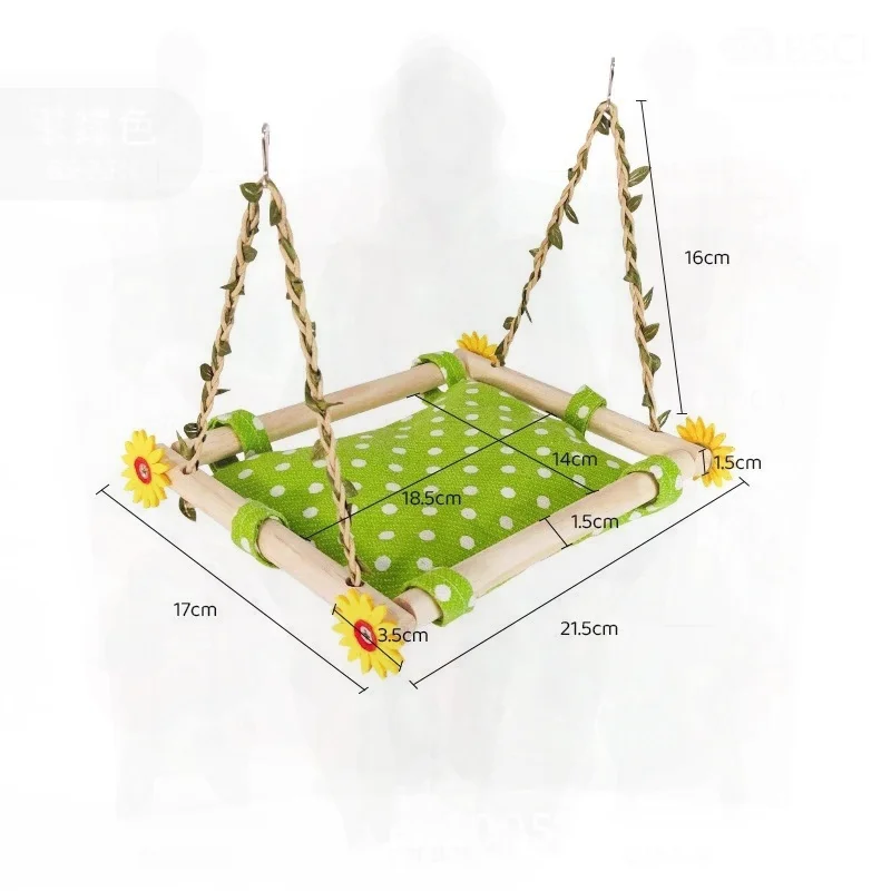 

Summer Parrot Sleeping Nest Hammock Tiger Skin Black Phoenix Peony Small Swing Toy Bird Entertainment with Low Carbon Steel Wire