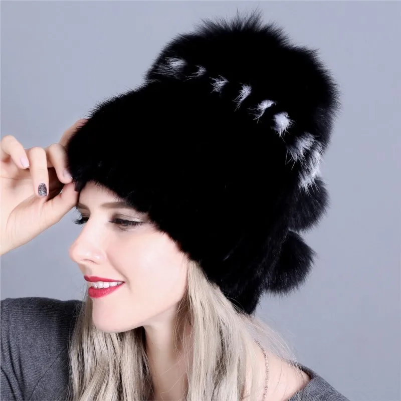 

Новые стильные меховые женские шапки, сшитые вручную, теплые и толстые для взрослых.