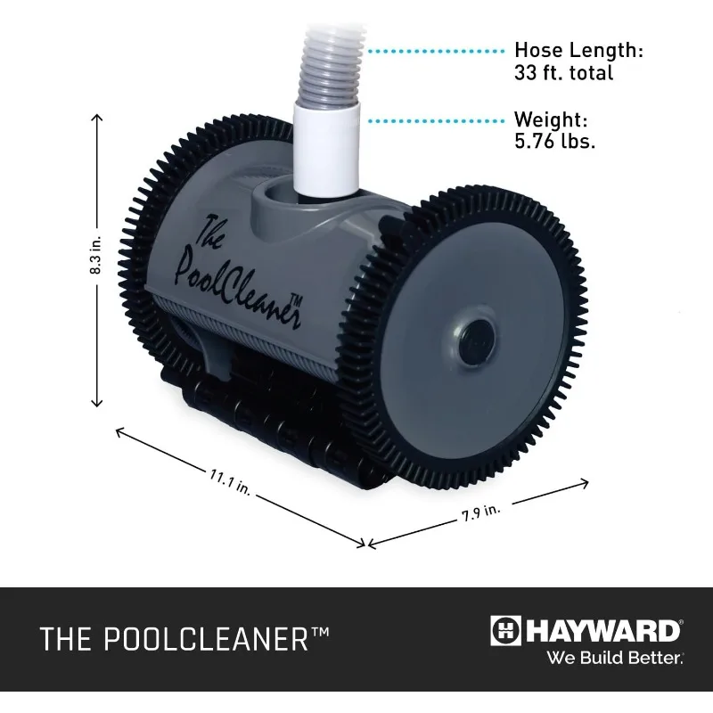 Hayward W3PVS20GST Poolvergnuegen Suction Pool Cleaner for In-Ground Pools up to 16 x 32 ft. (Automatic Pool Vaccum), Gray