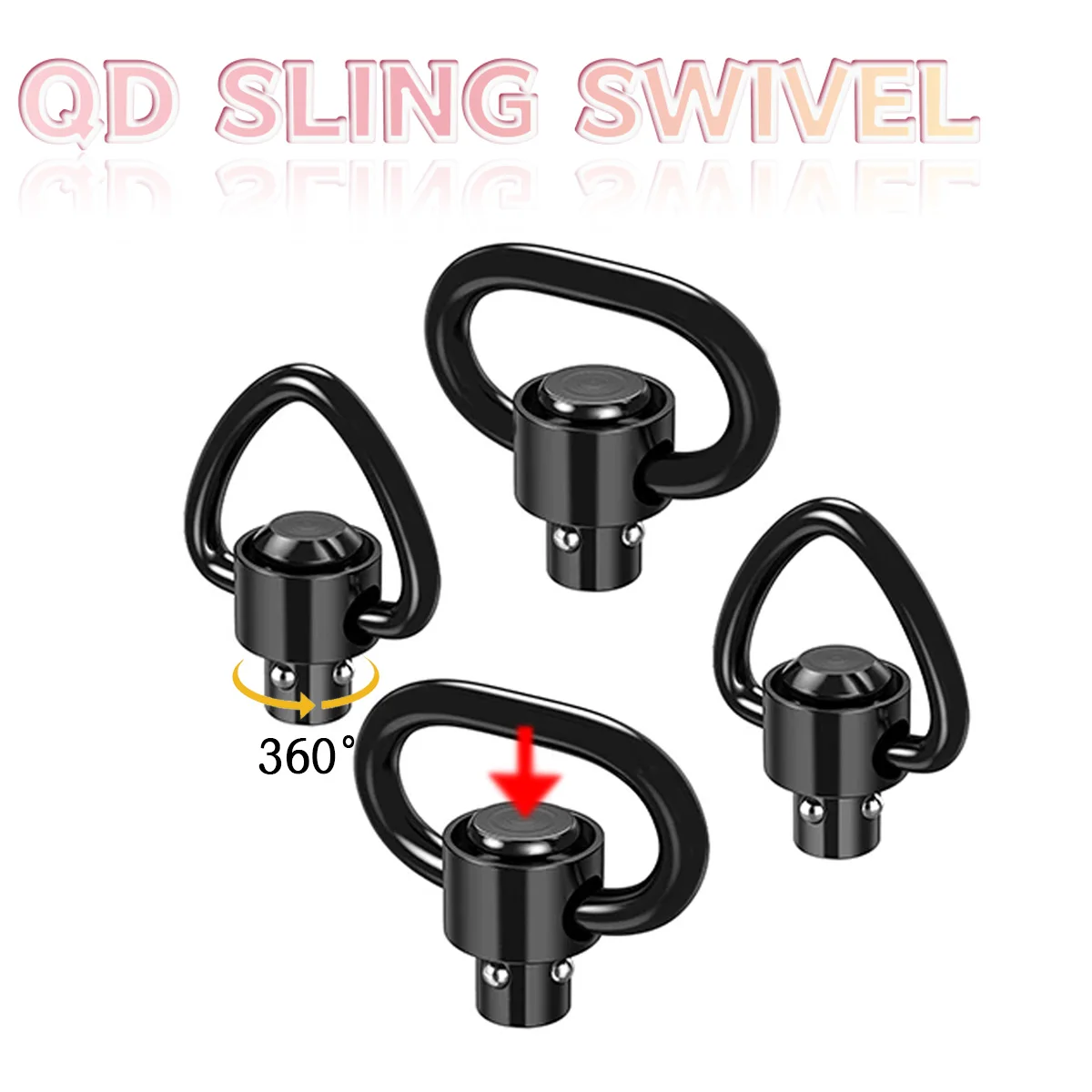 New Rifle Push Button QD Release Sling Swivel Mount Ring Adapter Sling Swivel Mount Rifle Weapon Hunting Accessories