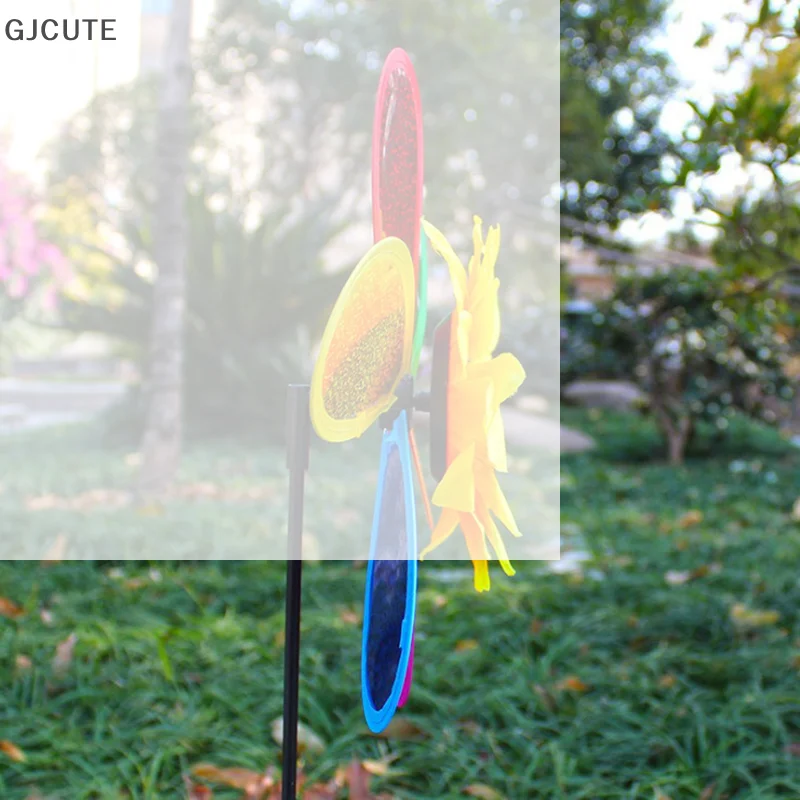 

New Colorful Rainbow Sun Flower Spinner Wind Windmill Garden Yard Outdoor Decor