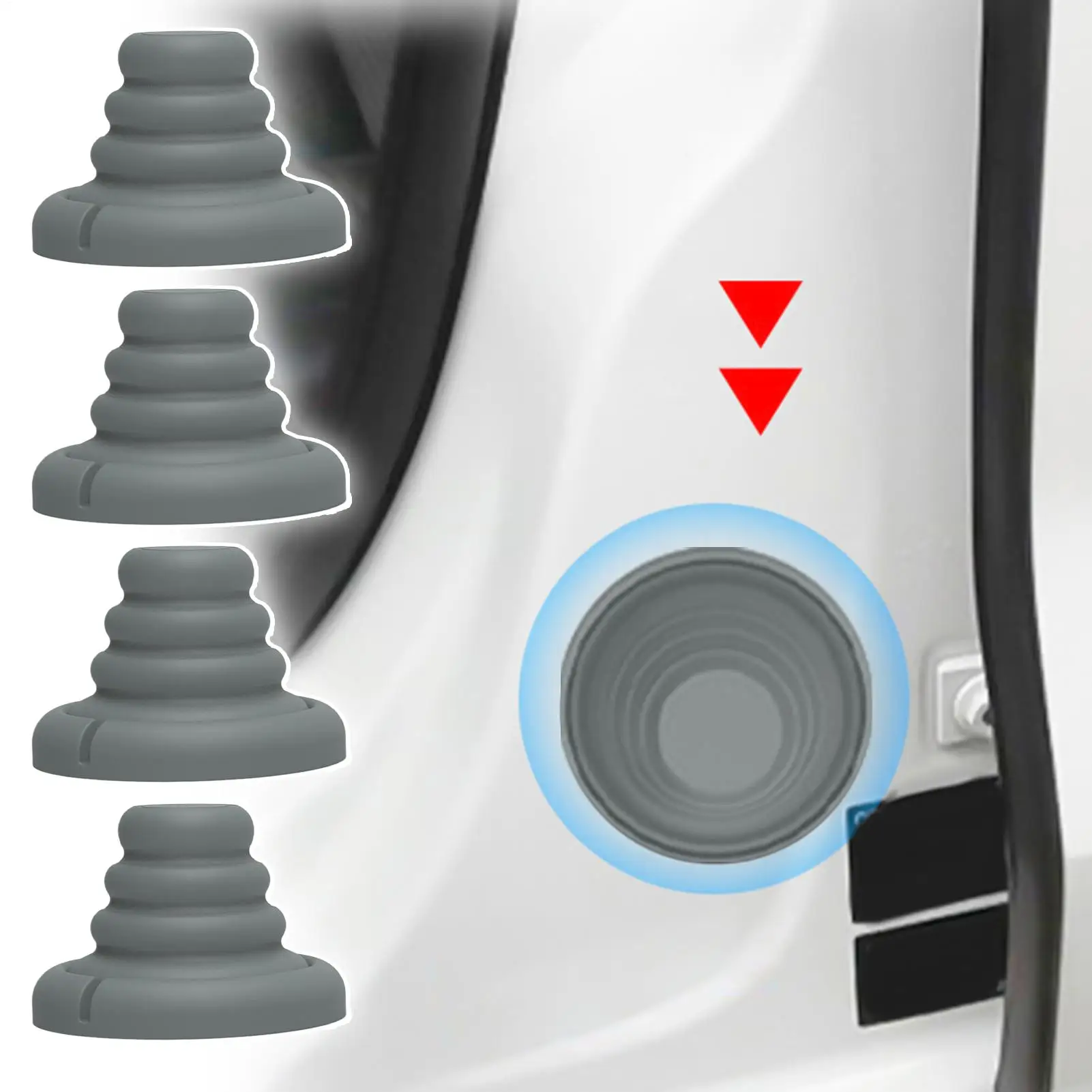 Car Door Shock Absorber Pads with Door Closing Silence 4Pcs/set Anti-collision Car Bumper Cushion Automotive Door Damping Pads