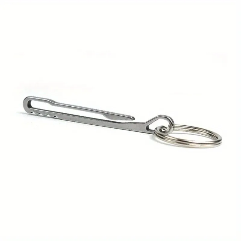 Outdoor EDC Multifunction Tool Wallet Stainless Steel Keychain Key Ring Clasp Carabiner Money Clip Camping Accessories
