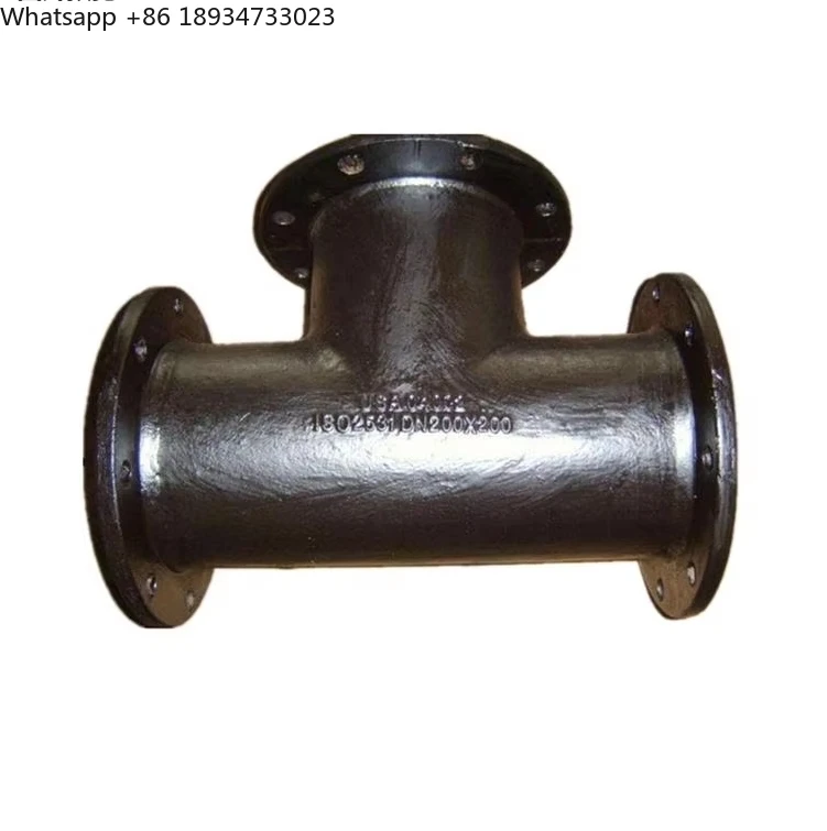 Customized ISO2531 EN545 EN598 High Quality Epoxy Coated Double Flange Socket Bend Reducer Socket Tee Ductile Iron Pipe Fitting