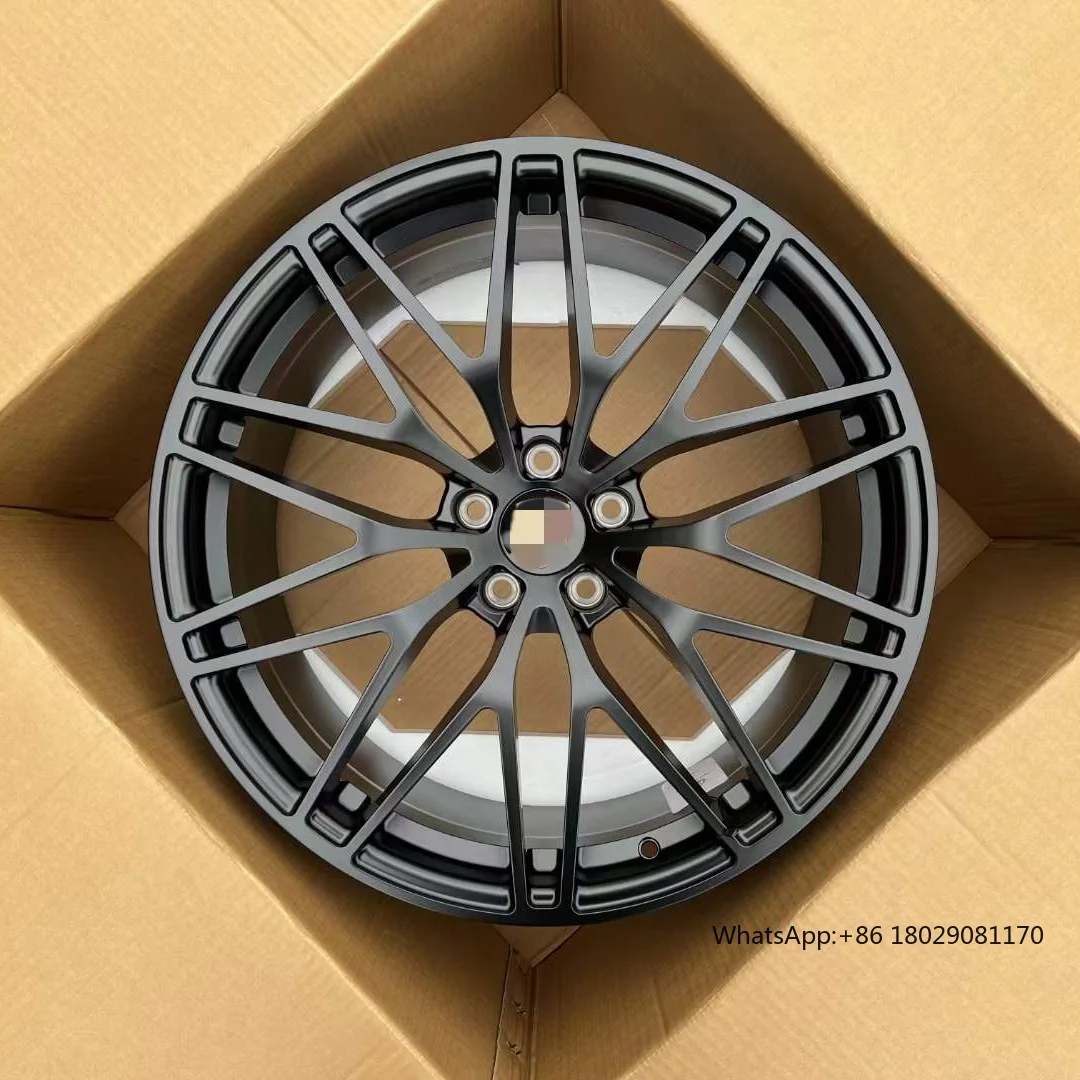 Custom RC 19-22 นิ้ว Matt Black Forged Alloy Rims 5x130 ล้อ 25 มม. สําหรับกระบวนการใช้งานร่วมกับ Porsche Panamera