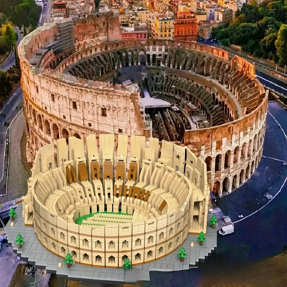 1550 Pcs World Famous Landmarks Ancient Rome Building Set - Discover The Wonders of The World Colosseum Building Blocks