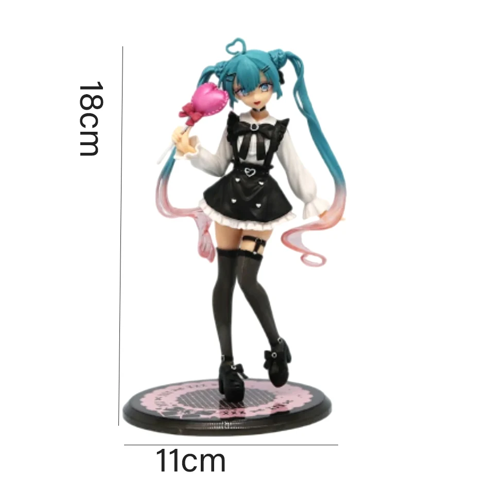 18cm Sexy Girl Hatsune Miku Anime-Figur Mode-Subkultur Miku Actionfigur Raumdekoration PVC Sammlermodell Puppe Spielzeug – Detail 2