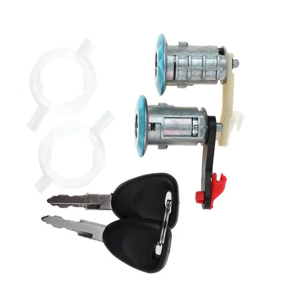 

Front Left Right Zinc Alloy Car Door Lock Barrel Cylinder With 2 Keys 7701470945 7701470944 For Vauxhall Renault Master1998-2010